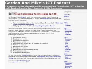 Screenshot for Gordon and Mike's ICT Podcast: Cloud Computing Technologies