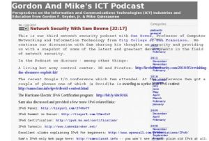 Screenshot for Gordon and Mike's ICT Podcast: Network Security With Sam Bowne