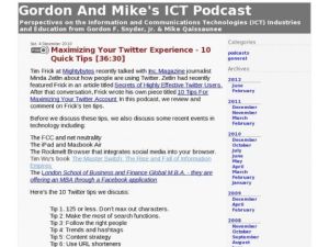 Screenshot for Gordon and Mike's ICT Podcast: Maximizing Your Twitter Experience- 10 Quick Tips
