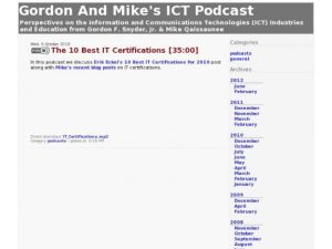 Screenshot for Gordon and Mike's ICT Podcast: The 10 Best IT Certifications