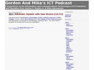 Screenshot for Gordon and Mike's ICT Podcast: Wikileaks Update with Sam Bowne