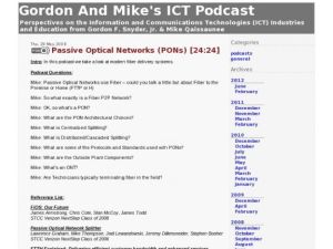 Screenshot for Gordon and Mike's ICT Podcast: Passive Optical Networks (PONs)
