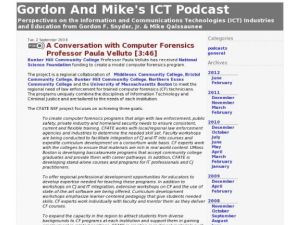 Screenshot for Gordon and Mike's ICT Podcast: A Conversation with Computer Forensics Professor Paula Velluto