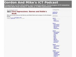 Screenshot for Gordon and Mike's ICT Podcast: First Impressions: Barnes and Noble's Nook