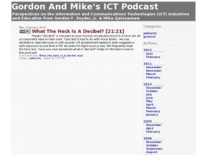 Screenshot for Gordon and Mike's ICT Podcast: What the Heck is a Decibel?