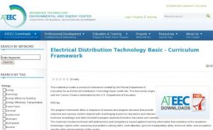 Screenshot for Electrical Distribution Technology Basic Curriculum Framework