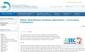 Screenshot for Water Distribution Systems Operations Curriculum Framework