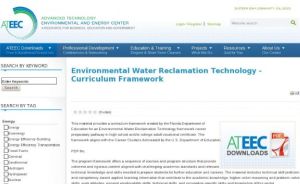 Screenshot for Environmental Water Reclamation Technology Curriculum Framework