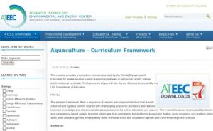 Screenshot for Aquaculture Curriculum Framework