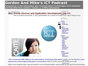 Screenshot for Gordon and Mike's ICT Podcast: Mobile Devices and Application Development