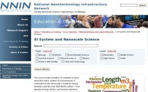 Screenshot for SI System and Nanoscale Science