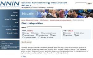 Screenshot for Electrodeposition