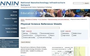 Screenshot for Physical Science Reference Sheets