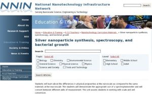 Screenshot for Silver Nanoparticle Synthesis, Spectroscopy, and Bacterial Growth