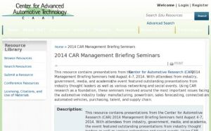 Screenshot for 2014 CAR Management Briefing Seminars