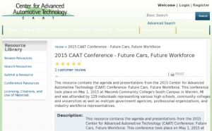 Screenshot for 2015 CAAT Conference - Future Cars, Future Workforce