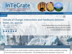 Screenshot for Climate of Change: Interactions and Feedbacks between Water, Air and Ice