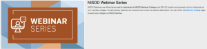 Image of NISOD's Webinar Series Logo