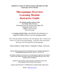Screenshot for Micropumps Overview Learning Module