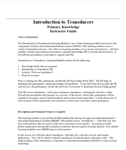 Screenshot for Introduction to Transducers Learning Module