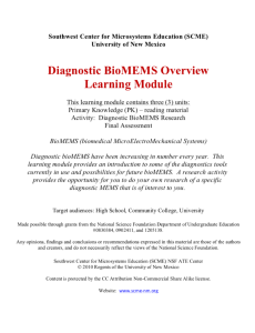 Screenshot for Diagnostic BioMEMS Learing Module