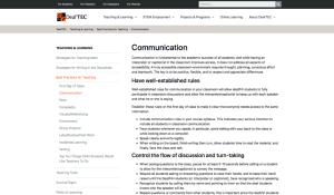 Screenshot for Best Practices for Teaching Deaf and Hard-of-Hearing Students: Communication