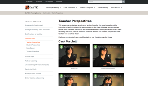 Screenshot for Teacher Videos on Teaching Deaf and Hard-of-Hearing Students