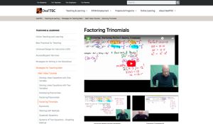 Screenshot for Math Videos Captioned and Signed in ASL: Factoring Trinomials