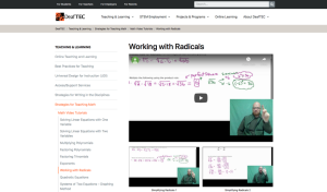 Screenshot for Math Videos Captioned and Signed in ASL: Working with Radicals