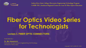 Screenshot for Lecture 5: Fiber Optic Connectors