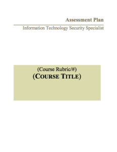 Screenshot for Curriculum Assessment Template