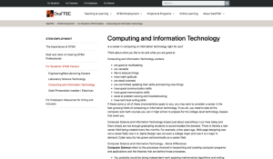 Screenshot for Computing and Information Technology Careers
