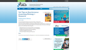 Screenshot for 144 Tips on Synchronous e-Learning