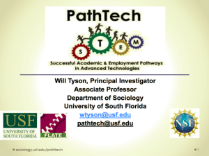 Screenshot for Successful Academic and Employment Pathways in Advanced Technologies Presentation