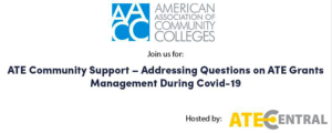 Image of the AACC and ATE Central logos with the webinar title.