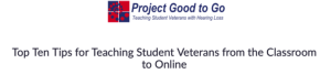 Image of the Project Good to Go logo and the title of the webinar.