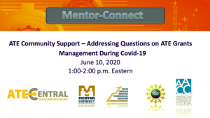Screenshot for ATE Community Support – Addressing Questions on ATE Grants Management During COVID-19