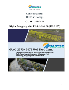 Screenshot for GUAS 2373/2374 - 103 UAS Field Camp