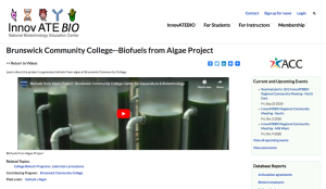 Screenshot for Brunswick Community College--Biofuels from Algae Project