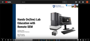 Screenshot for Hands On(line) Lab Education with Remote SEM