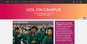 Screenshot for UDL on Campus