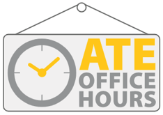 ATE Office Hours sign