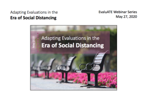 Screenshot for Adapting Evaluations in the Era of Social Distancing