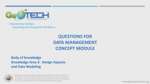 Screenshot for Data Management Concept Module
