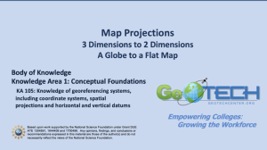 Screenshot for Map Projections Module