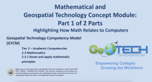 Screenshot for Mathematical and Geospatial Technology, Part I & II