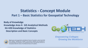 Screenshot for Statistics - Basic Topics, Part I Module