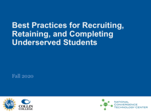 Screenshot for Best Practices for Recruiting, Retaining, and Completing Underserved Students