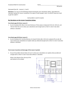 Screenshot for Vocational Math: Homework Quiz #1