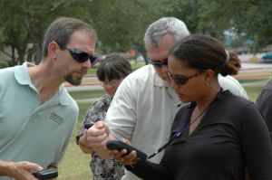 During iGETT, Sian Proctor and other community college faculty learned how to compare GPS data with observations. 